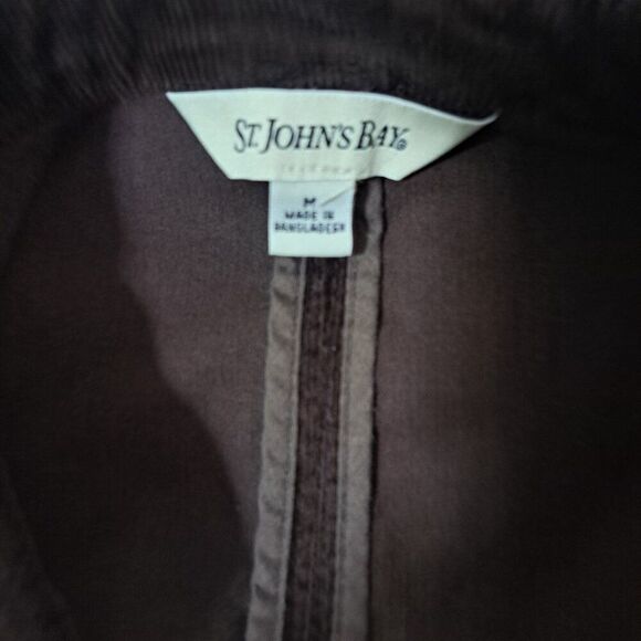 St John's Bay Women's Corduroy Brown Jacket 3 Bottom Business Work Wear Sz M - Picture 6 of 7